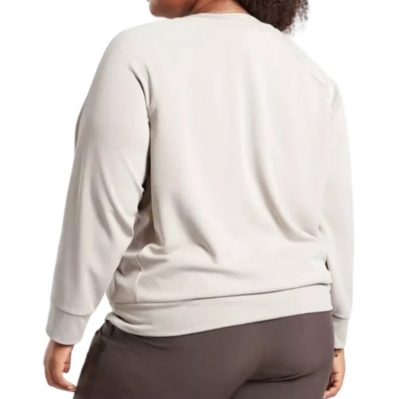Athleta Cream Boxy 3/4 Sleeve Sweatshirt - Picture 2 of 4